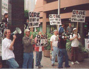 Protest at Gore HQ, ...