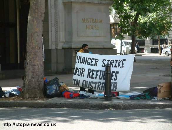 London - Hunger stri...