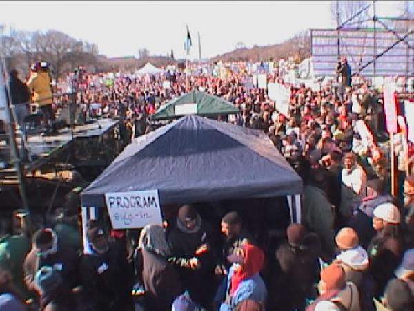 The crowd from backs...