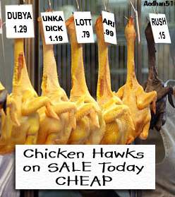 Send a chicken-hawk ...