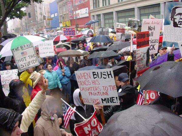 Huge march in the ra...