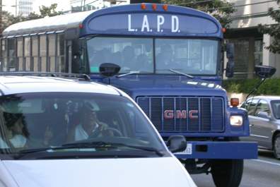 LAPD bus at Sepulved...
