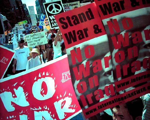 "No War on Iraq...
