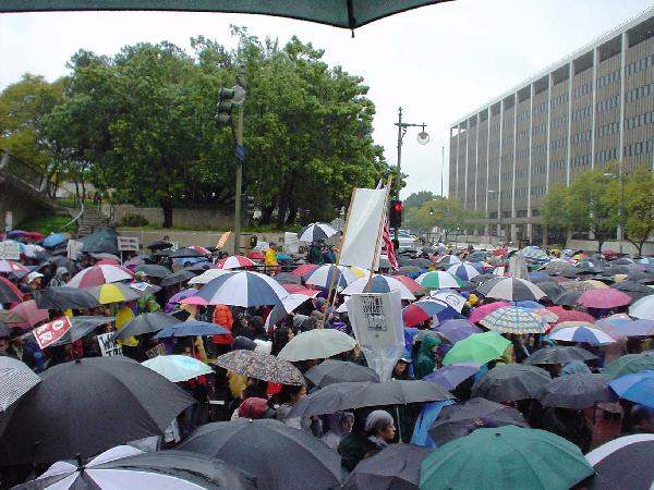 Rally at Temple and ...