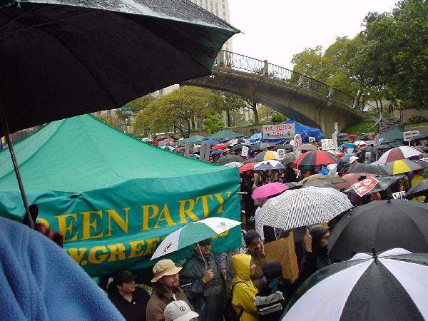 Rally at Temple and ...