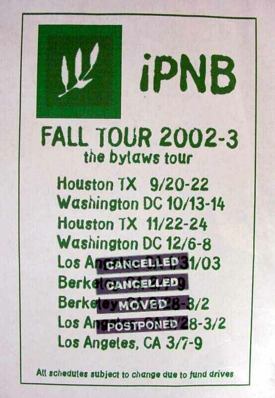 iPNB fall tour...