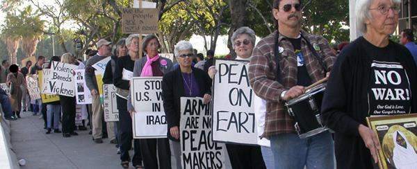 (1) Anti-War protest...