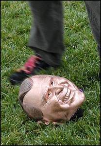 Head of Bush statue ...