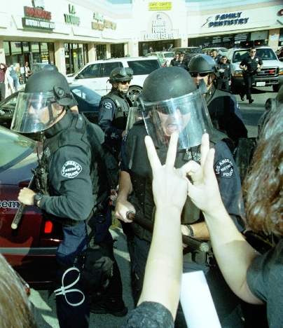 PROTEST IN HOLLYWOOD...