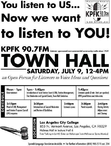 KPFK 90.7FM TOWN HAL...