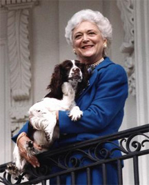 Barbara Bush shows n...