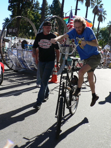 Mounting a Tall Bike...