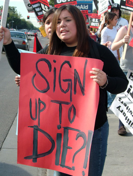 "Sign up to die...