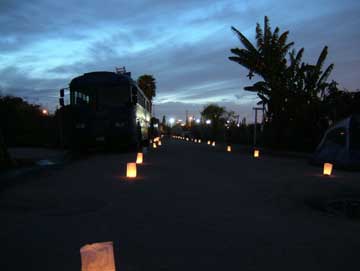 candle lit road...