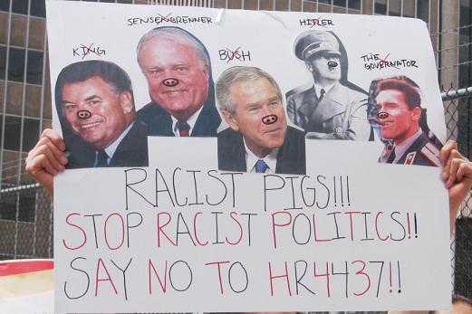 racist pigs...