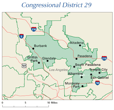 Map of the 29th Dist...