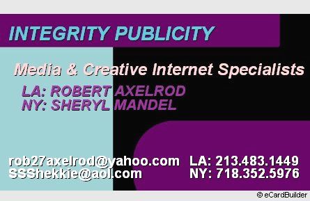  INTEGRITY PUBLICITY...