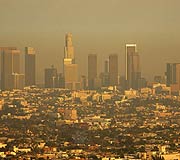 L.A. Skyline hazed w...