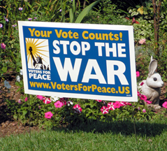 New! Vote Peace lawn...