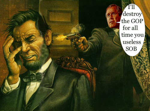 Bush shoots Lincoln...