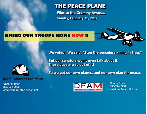 Peace Plane flies to...