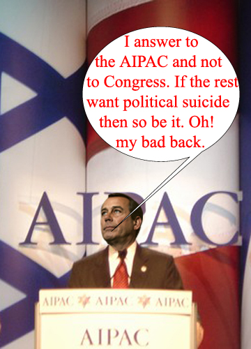 Bad back Boehner...