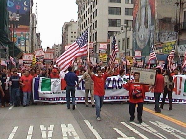 Marchers on Broadway...