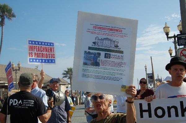 To protest actions o...
