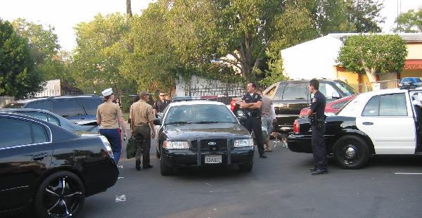 Police escort Marine...