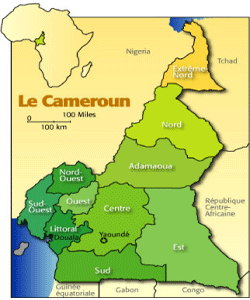 Map of Cameroon...
