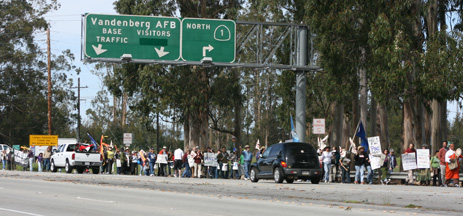 Marching south on Hw...