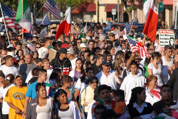 May Day march in San...