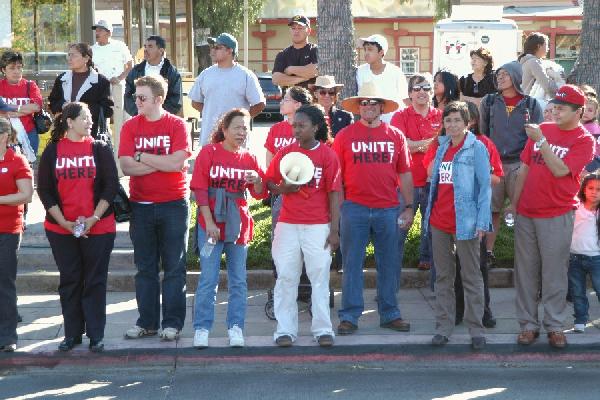 Labor unions march o...