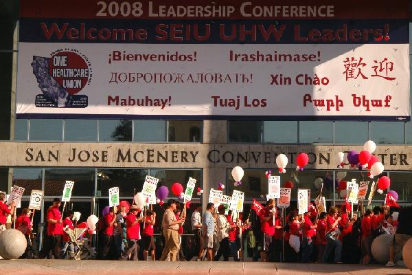 Marching past San Jo...