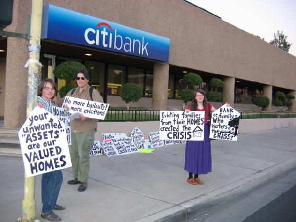 In front of citibank...