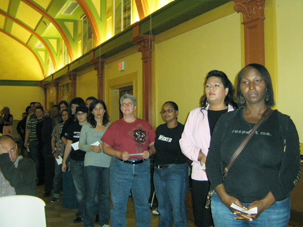 People waiting to re...