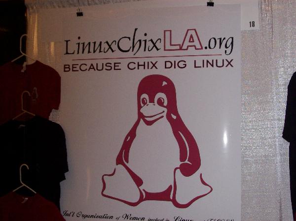 Linux Chix booth...