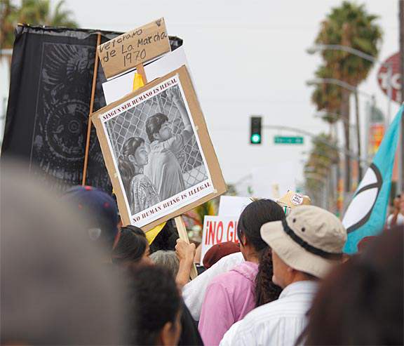 thousands march...