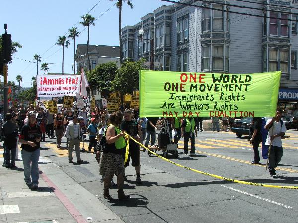 Lead banner of march...