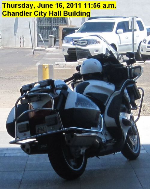 Chandler Police Officers can't legally park their cars or motorcycles
