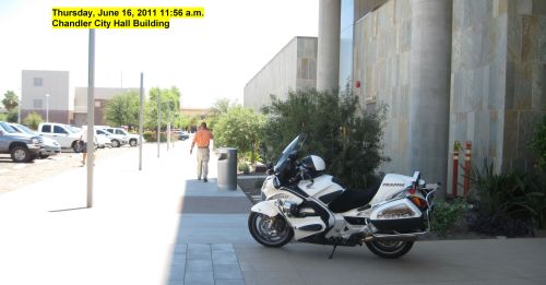 Chandler Police Officers can't legally park their cars or motorcycles