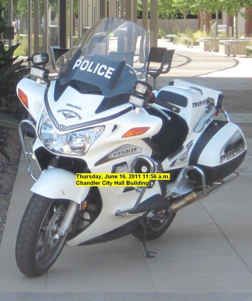 Chandler Police Officers can't legally park their cars or motorcycles