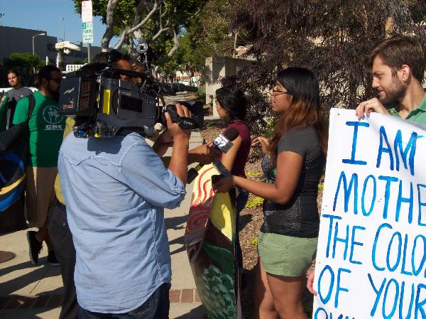 KTLA covering the ev...