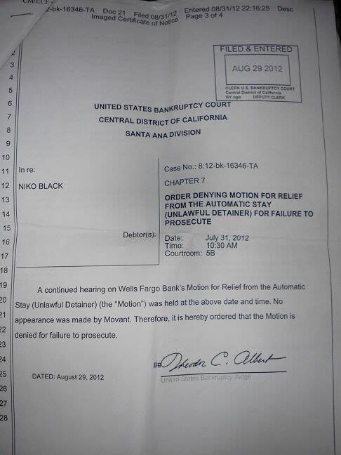 Federal court order ...