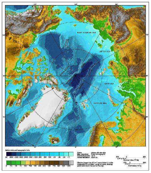 arctic ocean depth m...
