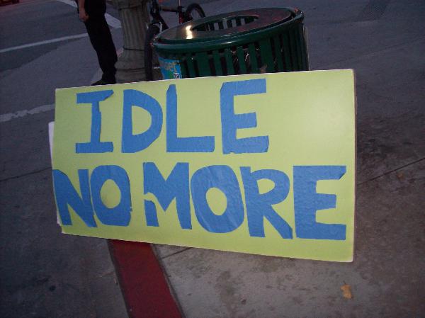 Idle No More in fron...