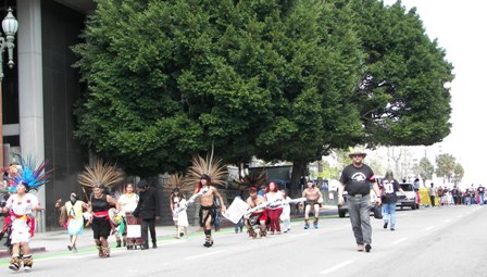 Aztec Dancers lead t...