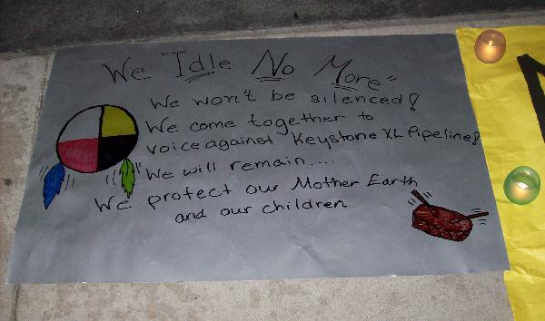 Idle No More vigil a...