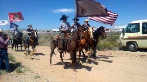 Volunteer cowboys demanding the return of stolen Bundy Ranch cattle