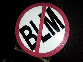Fire the Bureau of Land Management (BLM) is a slogan of Cliven Bundy and family at Bundy R